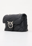 PINKO Borsa a tracolla Mini Love Bag Puff nera da donna con maxi trapuntatura obliqua 100039A0F2 Z99O PINKO 