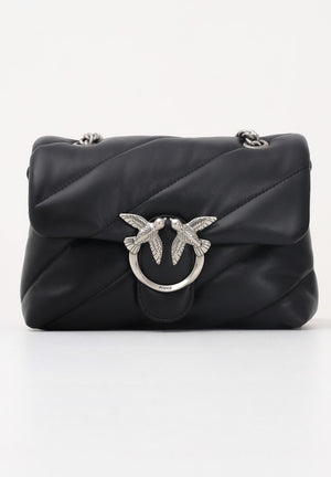 PINKO Borsa a tracolla Mini Love Bag Puff nera da donna con maxi trapuntatura obliqua 100039A0F2 Z99O PINKO 