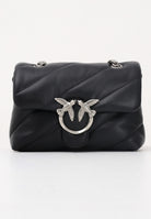 PINKO Borsa a tracolla Mini Love Bag Puff nera da donna con maxi trapuntatura obliqua 100039A0F2 Z99O PINKO 