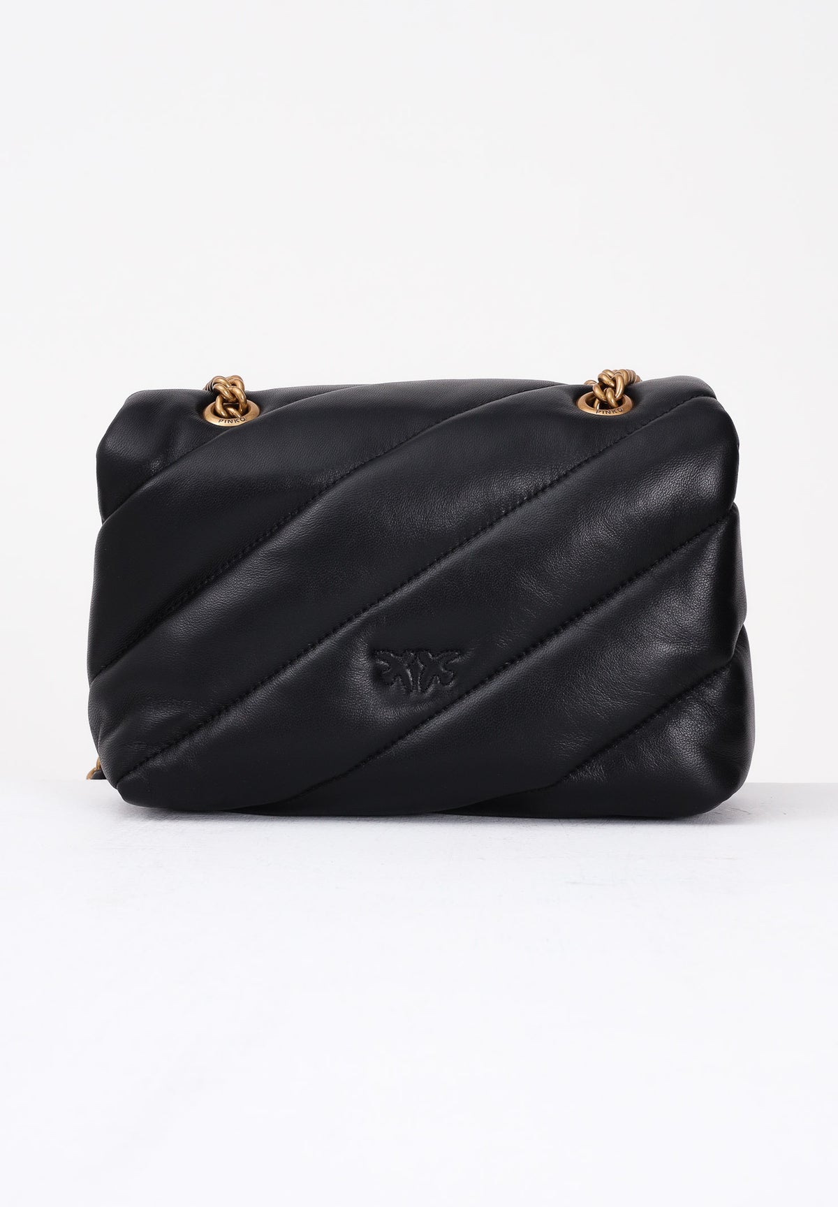 PINKO Borsa a tracolla Mini Love Bag Puff nera da donna con maxi trapuntatura obliqua 100039A0F2 Z99Q PINKO 