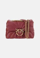 PINKO Borsa con tracolla LOVE BAG rosso antico da donna con catena e iconica fibbia metallica. 100039A1EX R59Q PINKO 