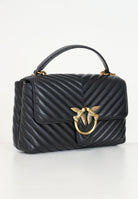 PINKO Borsa a mano Classic Love Bag Puff nera da donna con motivo chevron. 100043A0GK Z99Q PINKO 