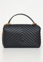 PINKO Borsa a mano Classic Love Bag Puff nera da donna con motivo chevron. 100043A0GK Z99Q PINKO 