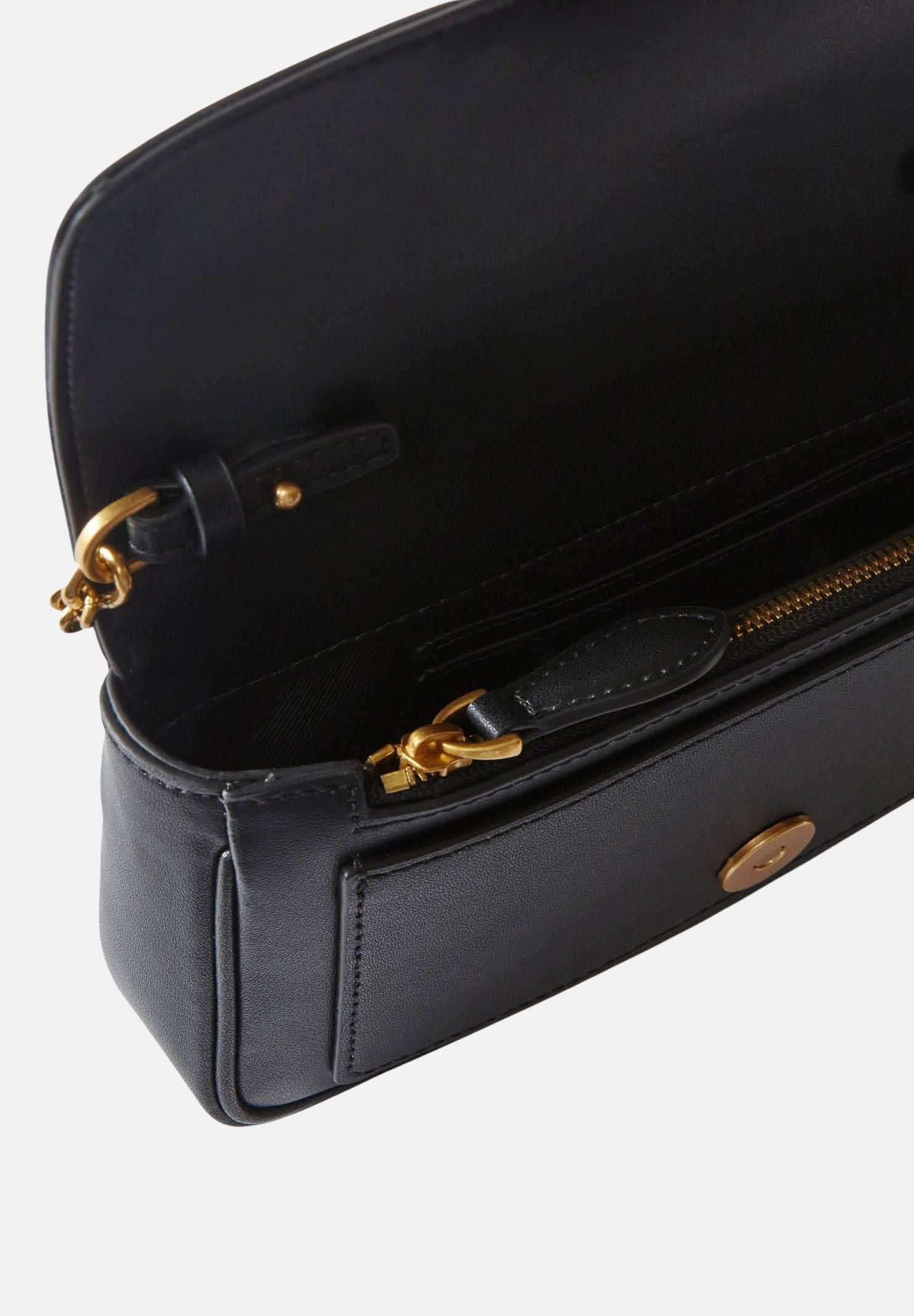 PINKO Borsa LOVE ONE POCKET nero-antique gold da donna con chiusura gioiello<BR/> 100061A0F1 Z99Q PINKO 