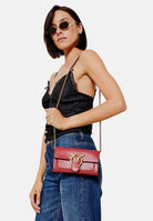 PINKO Borsa a tracolla MINI BAG rosso rio antique da donna con chiusura con patta 100062A0F1 R59Q PINKO 