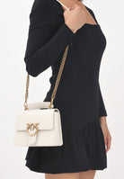 PINKO Borsa a mano Mini Love Bag One Top Handle Light panna da donna con finitura liscia 100071A0F1 Z14Q PINKO 