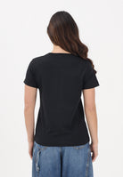 PINKO T-shirt a manica corta nera da donna con ricamo logo Love Birds 100355A339 Z99 PINKO 