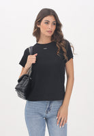 PINKO T-shirt a manica corta nera da donna con logo 100373A2RE Z99 PINKO 