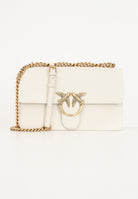 PINKO Borsa a tracolla Classic Love Bag One panna da donna con finitura liscia 100941A0F1 Z14Q PINKO 
