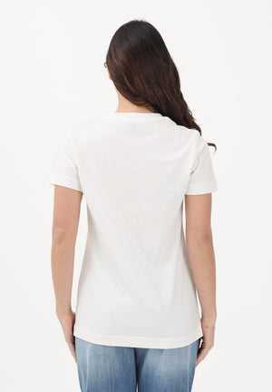 PINKO T-shirt a manica corta bianca da donna con ricamo logo 101752A339 Z05 PINKO 