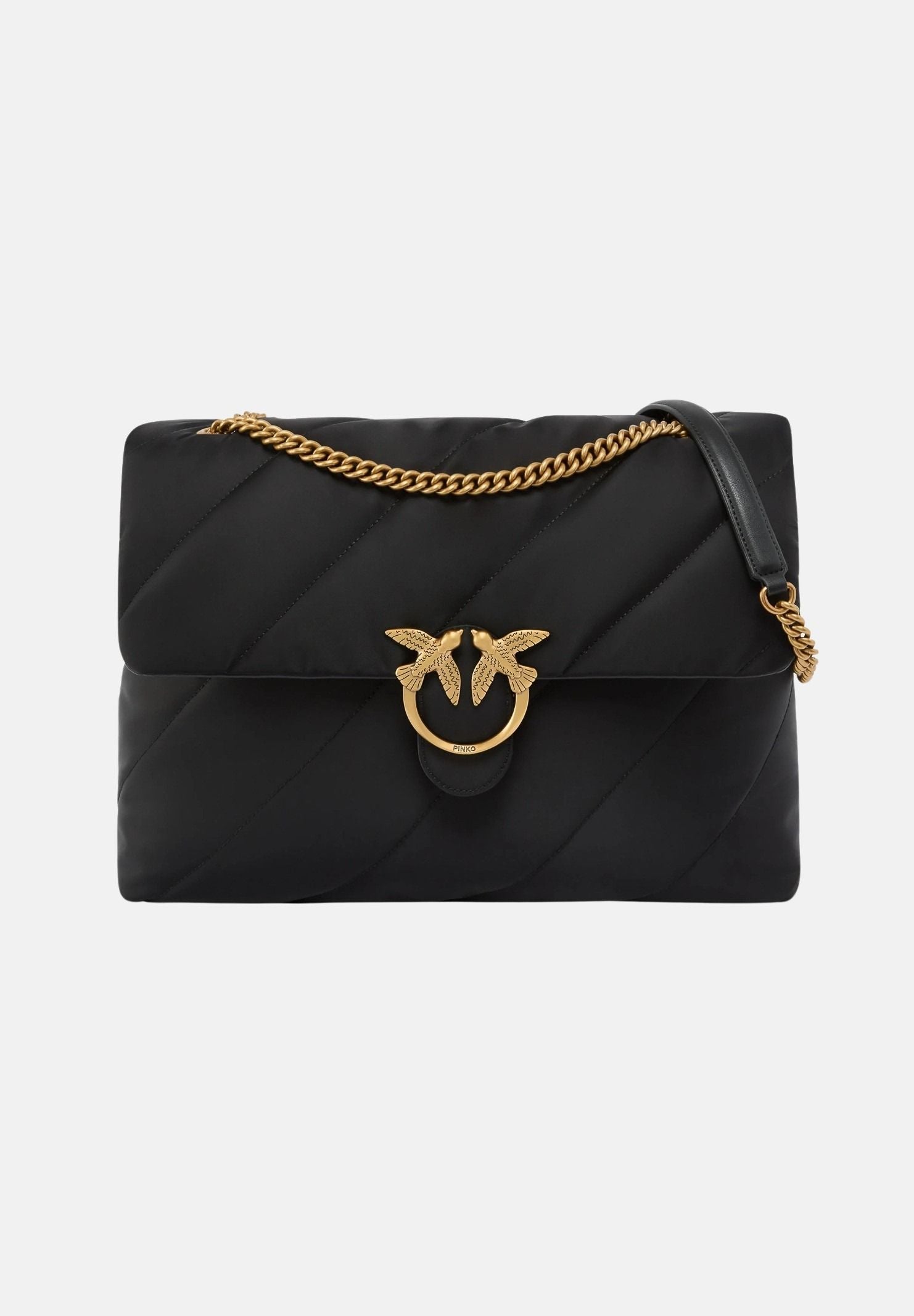 PINKO Shopper Extra Love Bag Puff nera da donna 103347A358 Z99Q PINKO 