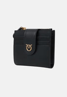 PINKO Portafoglio MULTI PURPOSE  Nero Antique Gold da donna con logo Love Birds e tasca portamonete 103610A0F1 Z99Q PINKO 