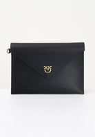 PINKO Pochette Flat Purse Handle nera da donna 104820A0F1 Z99Q PINKO 