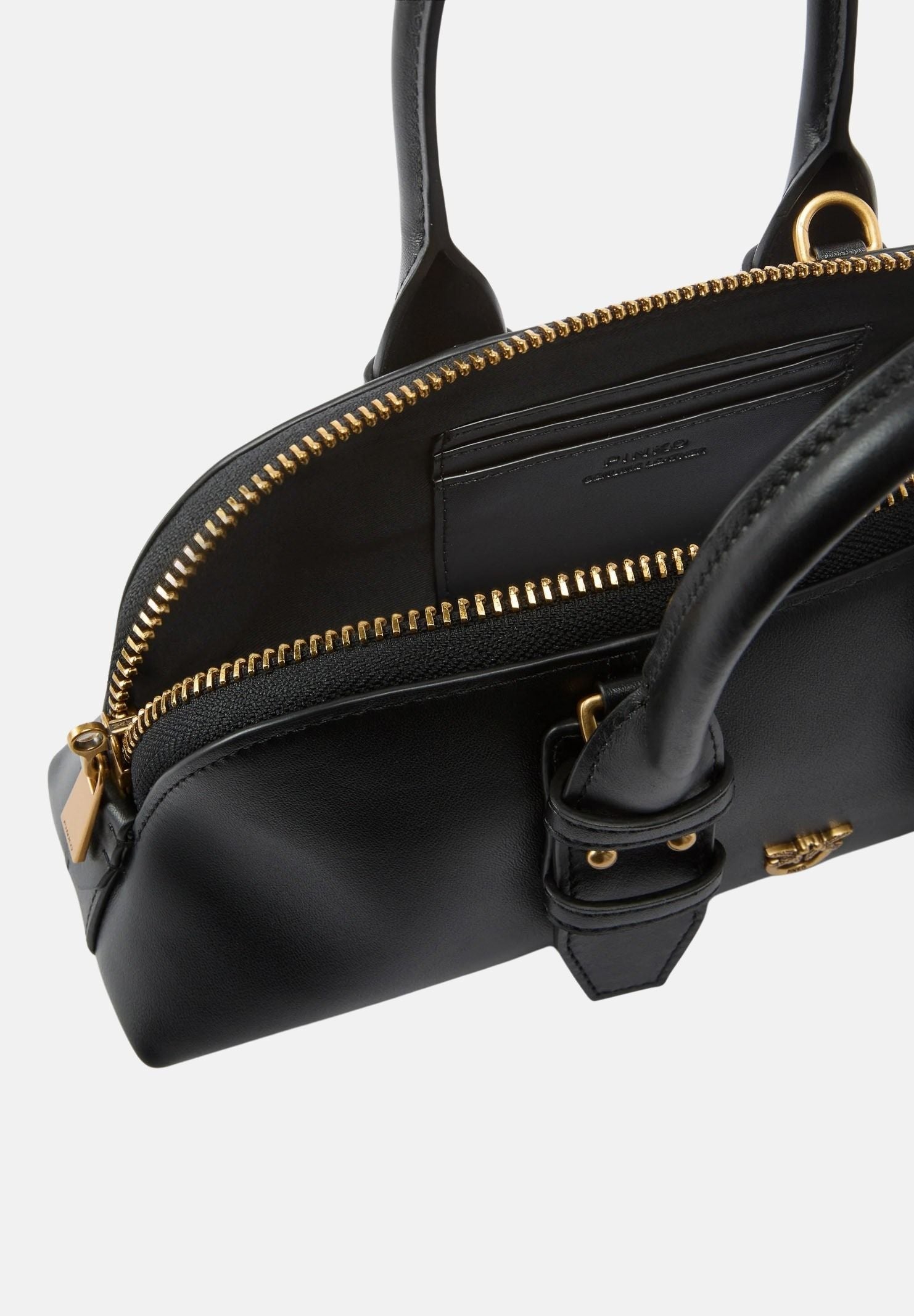 PINKO Borsa LOVE ONE POCKET C Nero-Antique Gold, da donna con chiusura Love Birds 105334A0QO Z99Q PINKO 