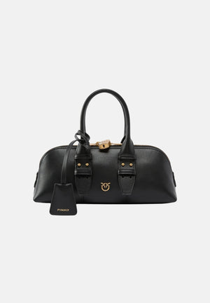 PINKO Borsa LOVE ONE POCKET C Nero-Antique Gold, da donna con chiusura Love Birds 105334A0QO Z99Q PINKO 