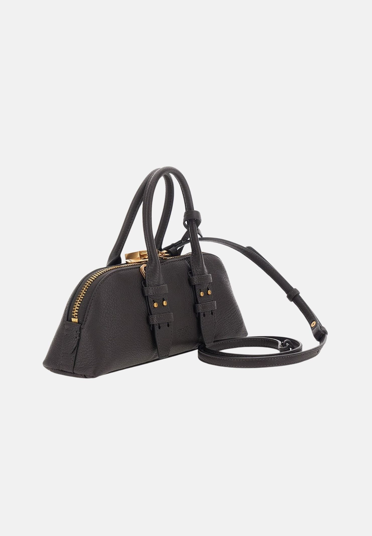 PINKO Borsa a mano BOWLING ORIZZONTALE Marrone da donna  in pelle martellata 105334A3CX M12Q PINKO 