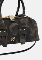 PINKO Borsa a mano  ESCAPE BAG HORIZONTAL verde militare da donna con motivo camouflage 105334A3LR ST3Y PINKO 