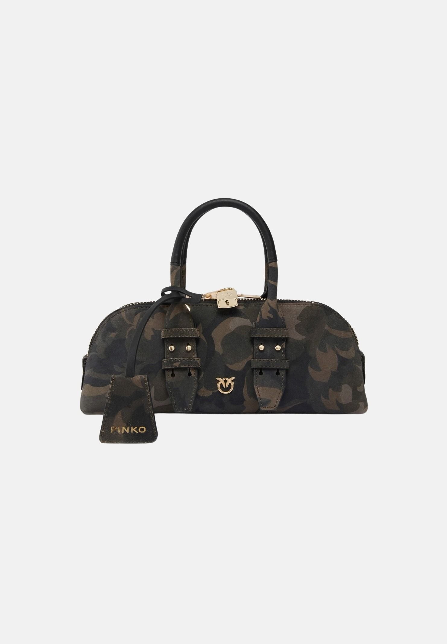 PINKO Borsa a mano  ESCAPE BAG HORIZONTAL verde militare da donna con motivo camouflage 105334A3LR ST3Y PINKO 