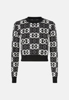 PINKO Maglia GYPSIES  cropped marrone da donna con motivo logo all over 106041A2YD LC2 PINKO 