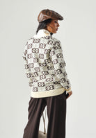 PINKO Cardigan HALG BREED Beige-Marrone beige e marrone da donna. 106042A2YD CL1 PINKO 