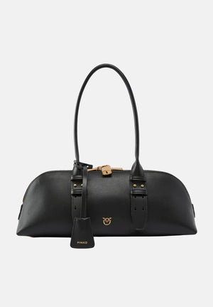 PINKO Borsa a spalla ESCAPE BAG HORIZONTAL nera da donna con chiusura a doppio cursore<BR/> 106169A0QO Z99Q PINKO 
