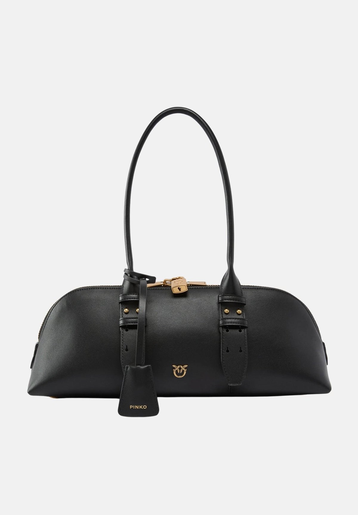 PINKO Borsa a spalla ESCAPE BAG HORIZONTAL nera da donna con chiusura a doppio cursore<BR/> 106169A0QO Z99Q PINKO 