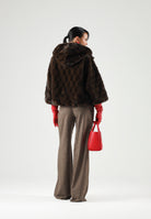PINKO Giacca BLOUSON chicco di caffè-marrone da donna effetto pelliccia<BR/> 107054A3C5 M11 PINKO 