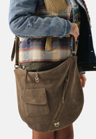 PINKO Borsa LUNA BIG HOBO taupe-marrone da donna con tasche applicate 107067A0F6 L34J PINKO 