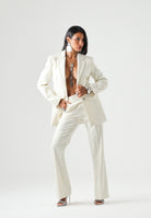 PINKO Pantaloni PEONIA eleganti bianco gelato bianco, donna con piega stirata 107193A3DA Z00 PINKO 