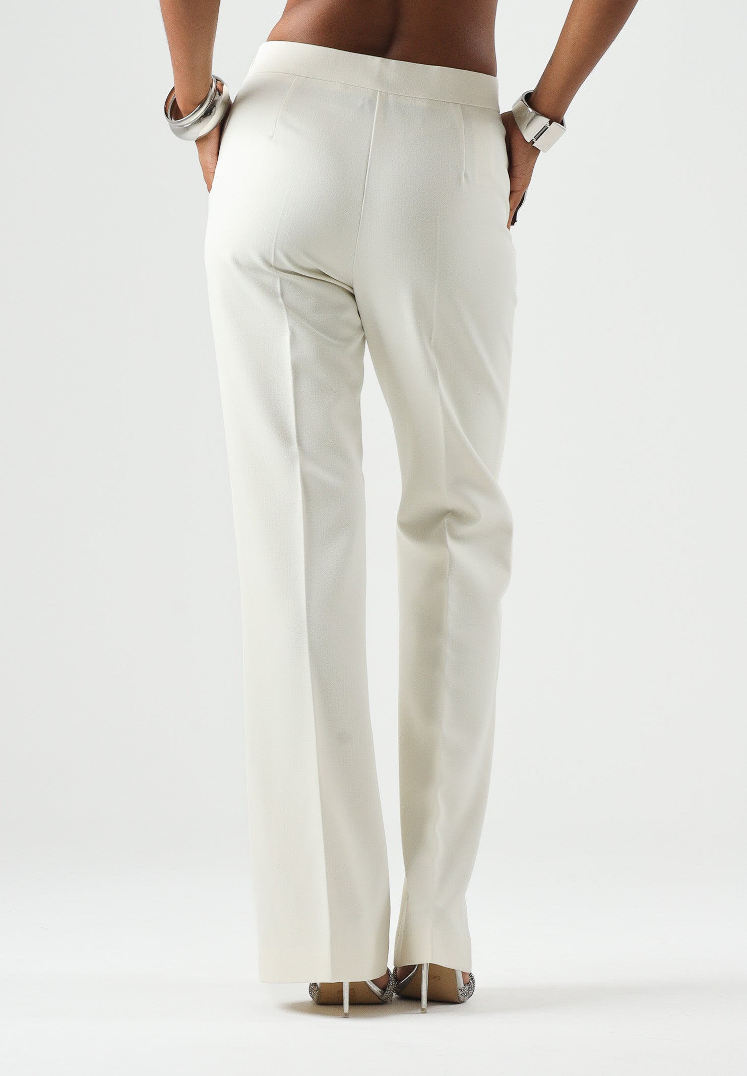 PINKO Pantaloni PEONIA eleganti bianco gelato bianco, donna con piega stirata 107193A3DA Z00 PINKO 