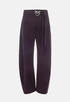 PINKO Pantaloni  NEW LEXY  bordeaux scuro da donna con cintura e fibbia Love Birds Diamond Cut. 107201A18E RR7 PINKO 