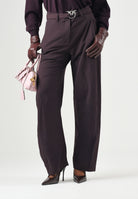 PINKO Pantaloni  NEW LEXY CON CINTURA Bordeaux scuro da donna 107201A18E RR7 PINKO 