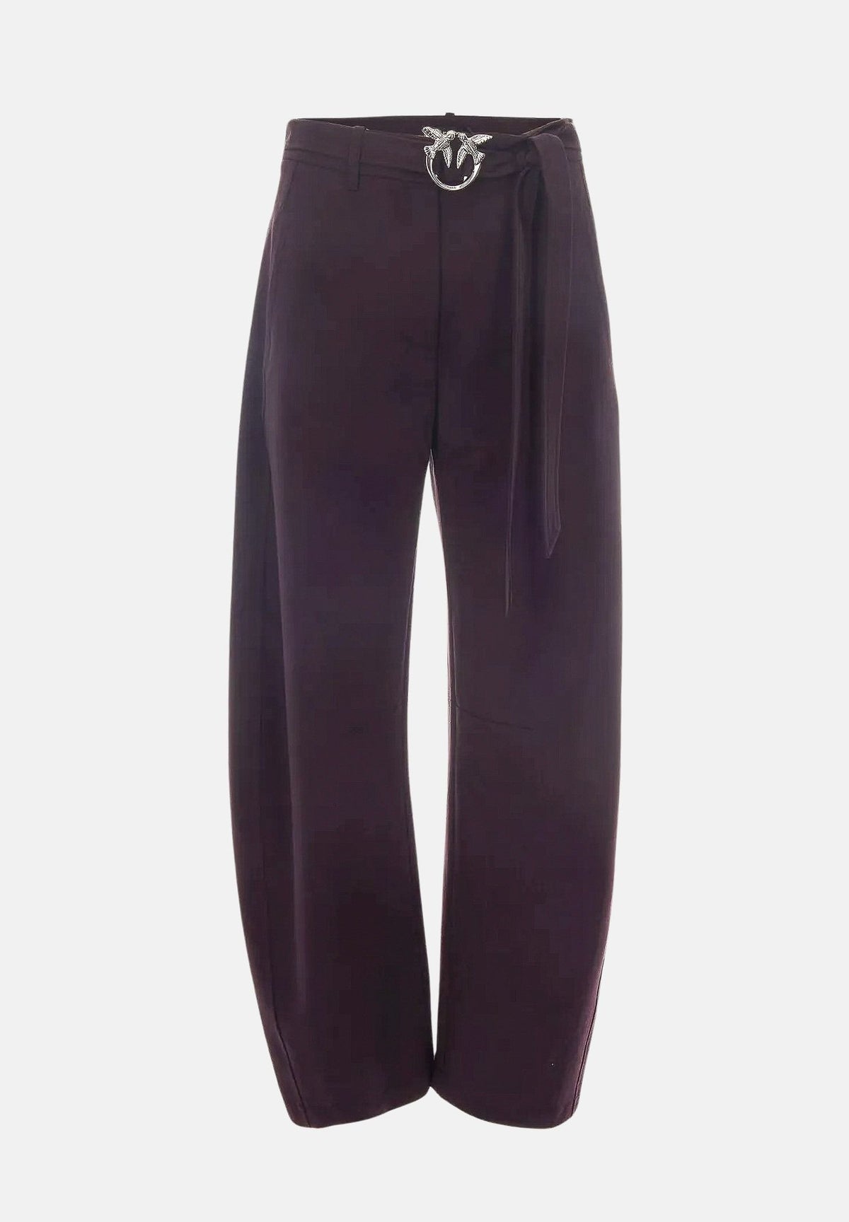 PINKO Pantaloni  NEW LEXY  bordeaux scuro da donna con cintura e fibbia Love Birds Diamond Cut. 107201A18E RR7 PINKO 