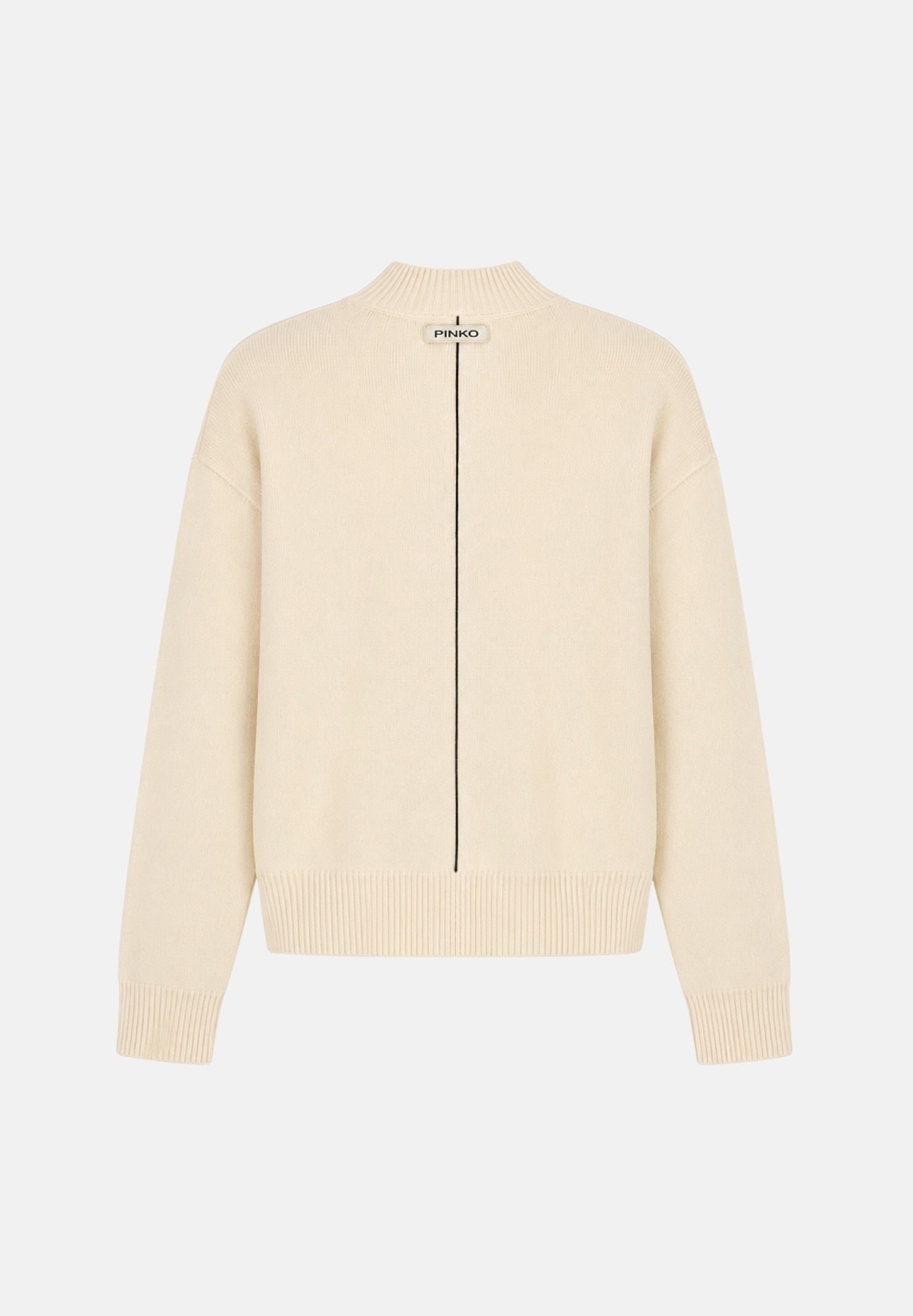 PINKO Maglia SPARTA SWEATER rugiada gelata-beige da donna con lavorazione essenziale 107205A3G1 C15 PINKO 