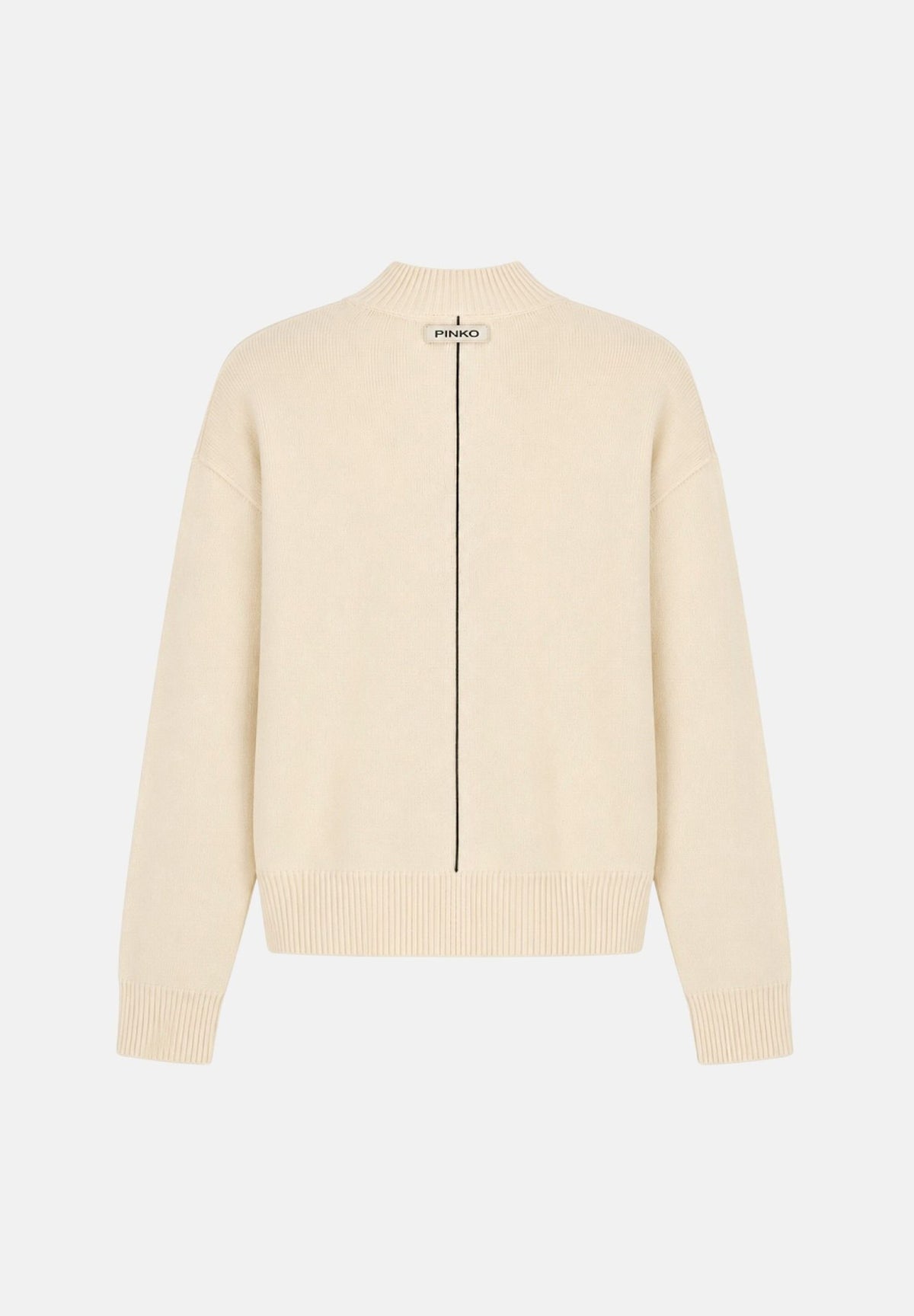 PINKO Maglione girocollo SPARTA SWEATER rugiada gelata-beige da donna con lavorazione essenziale 107205A3G1 C15 PINKO 
