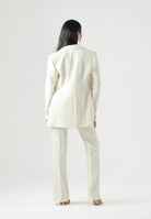 PINKO Giacca GAROFANO slim fit con spalline imbottite Bianco-Gelato bianco da donna. 107227A3DA Z00 PINKO 