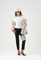 PINKO Maglione  BARLINO girocollo Bianco Inverno da donna con dettaglio gioiello. 107274A3GI Z03 PINKO 