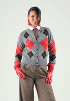PINKO Cardigan CARDIFF Grigio-Marrone  da donna. 107284A3IE IL1 PINKO 