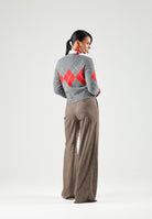 PINKO Cardigan CARDIFF Grigio-Marrone  da donna. 107284A3IE IL1 PINKO 