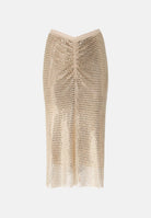 PINKO Gonna BERLINO longuette Oro Metallico da donna con frange 107323A3IH H78 PINKO 