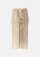 PINKO Gonna BERLINO longuette Oro Metallico da donna con frange 107323A3IH H78 PINKO 