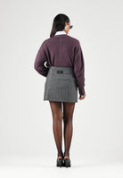 PINKO Gonna GIUNCO SKIRT Multicolor Grey-Pink, grigio e rosa, donna. 107416A3FF IN4 PINKO 
