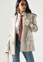 PINKO Blazer  DOPPIOPETTO METALLIZZATO multi beige e oro da donna 107421A3G4 CH3 PINKO 