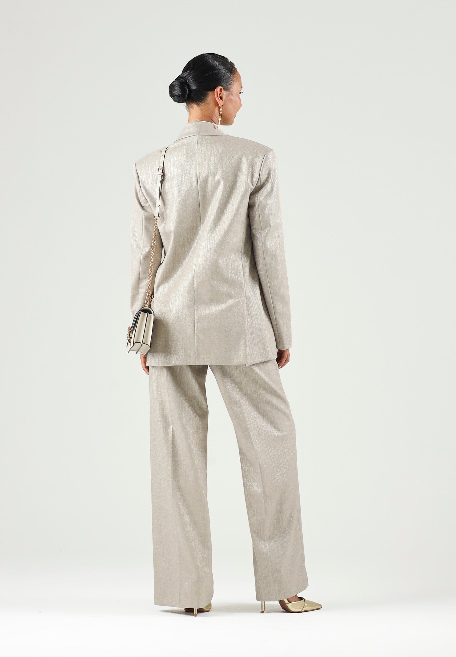 PINKO Blazer  DOPPIOPETTO METALLIZZATO multi beige e oro da donna 107421A3G4 CH3 PINKO 