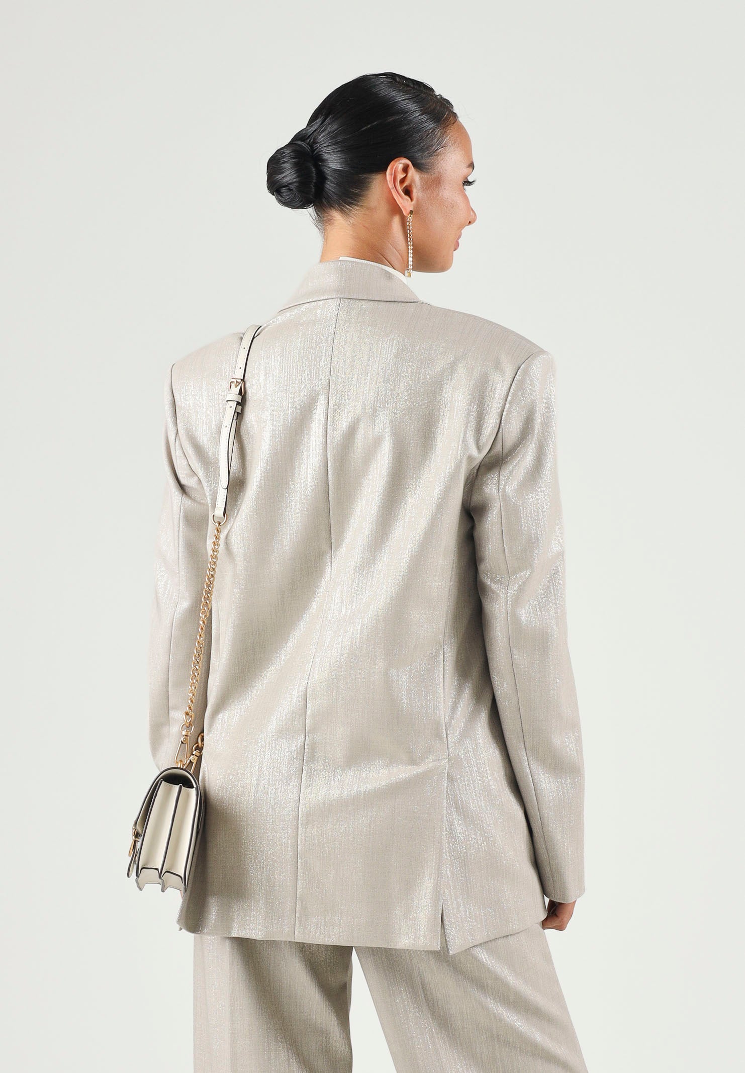 PINKO Blazer  DOPPIOPETTO METALLIZZATO multi beige e oro da donna 107421A3G4 CH3 PINKO 