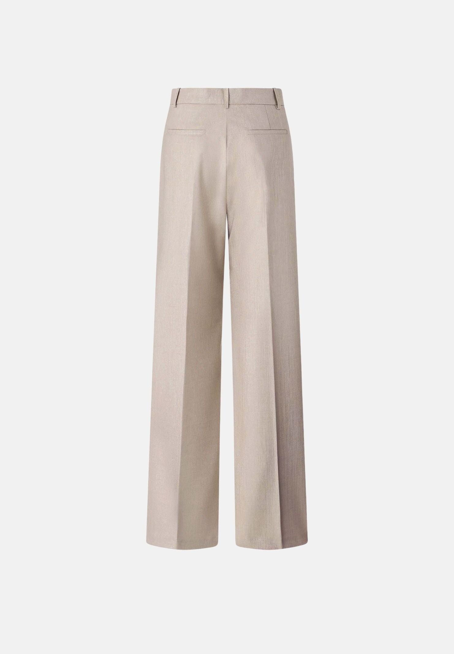 PINKO Pantaloni palazzo METAL WOOL Multi Beige-Oro da donna. 107422A3G4 CH3 PINKO 