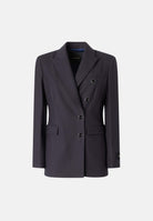 PINKO Giacca NEW AMALFI doppiopetto blu marino da donna con armatura a spiga.<BR/> 107513A3IF G03 PINKO 
