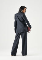 PINKO Giacca NEW AMALFI doppiopetto blu marino da donna con armatura a spiga.<BR/> 107513A3IF G03 PINKO 