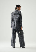 PINKO Pantaloni JEEP grey dark, grigio scuro da donna  con stampa animalier 107520A3GO I90 PINKO 