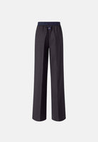 PINKO Pantaloni PHAIUS palazzo in misto lana blu, da donna, con motivo a spiga effetto mosso. 107560A3IF G03 PINKO 